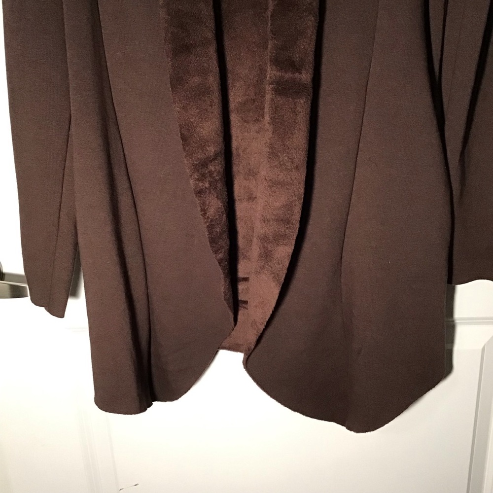 Chic Brown Hooded Women's Cape Size M - Picture 3 of 7